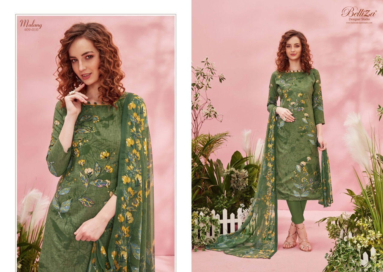 Malang By Belliza 001-010 Dress Material Catalog